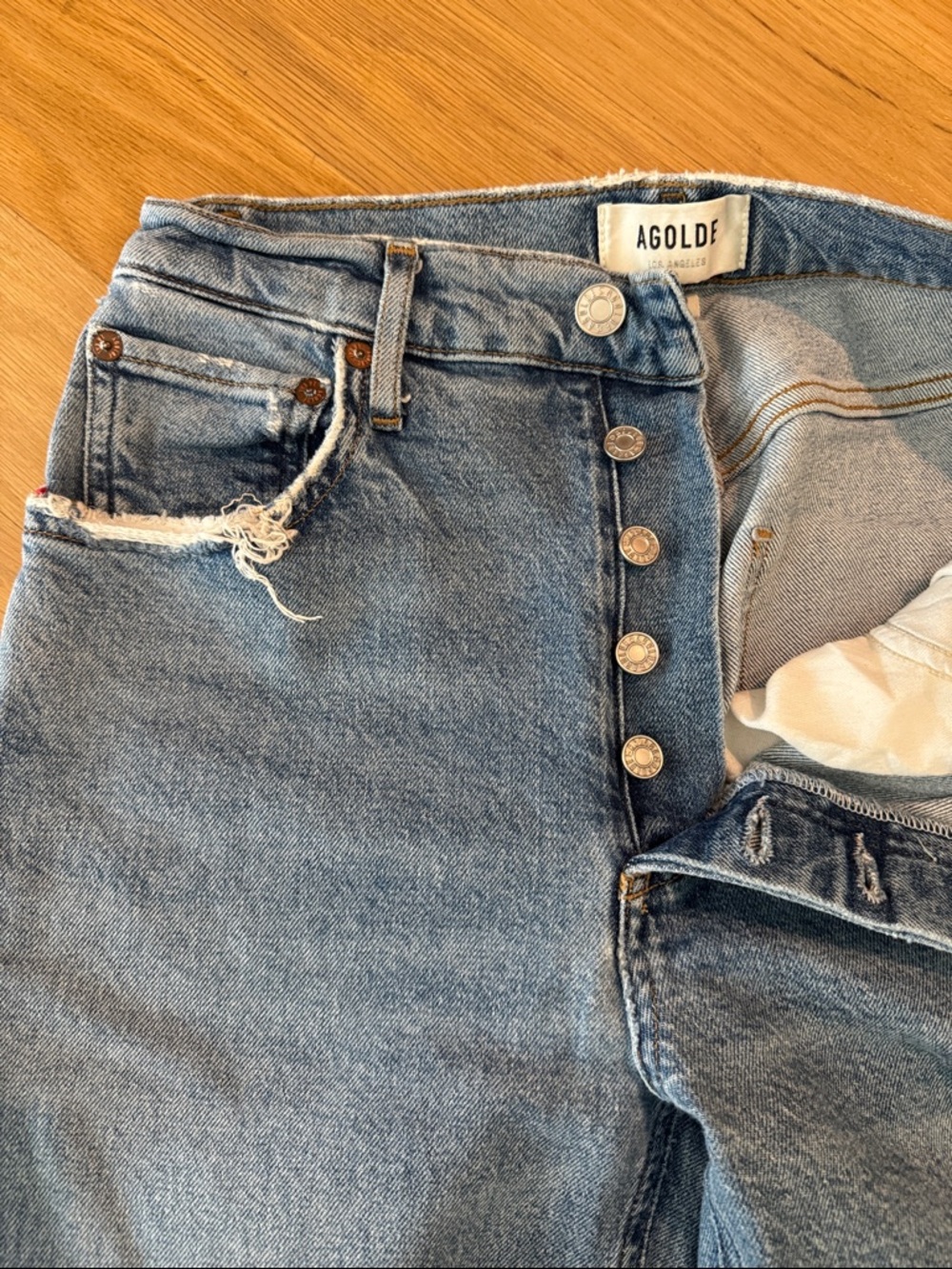 AGOLDE Riley High Rise Straight Jeans - Picture 4 of 7